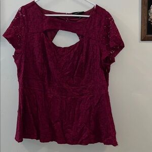 Elegant Lace Burgundy Top